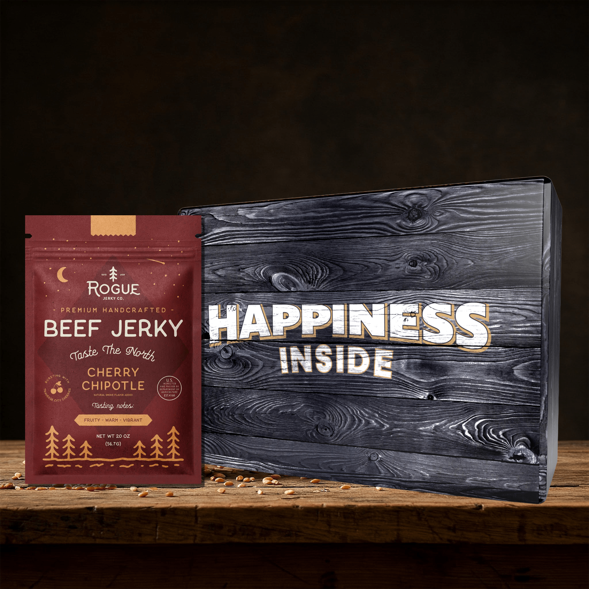 Signature Jerky Gift Box with 5 Gourmet Beef Jerky Bags for Any Occasion